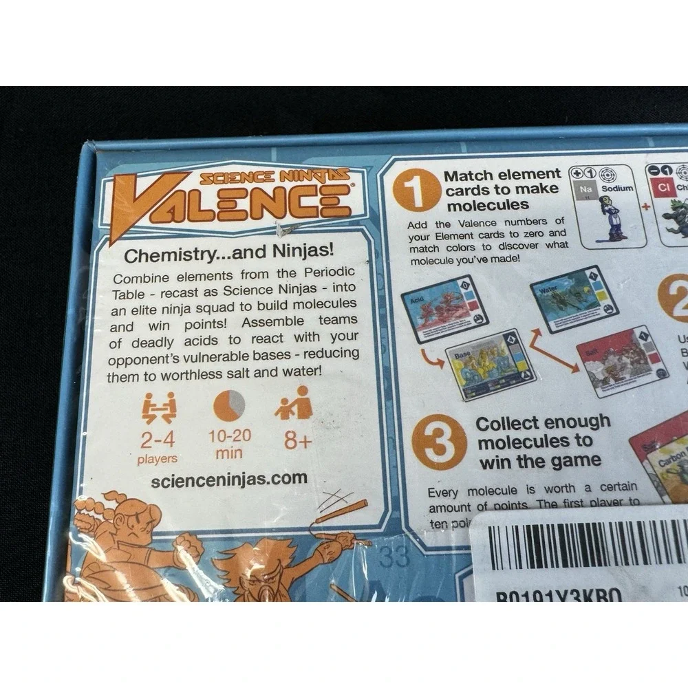 Science Ninjas Valence Card Game Advanced Chemistry New Sealed Package